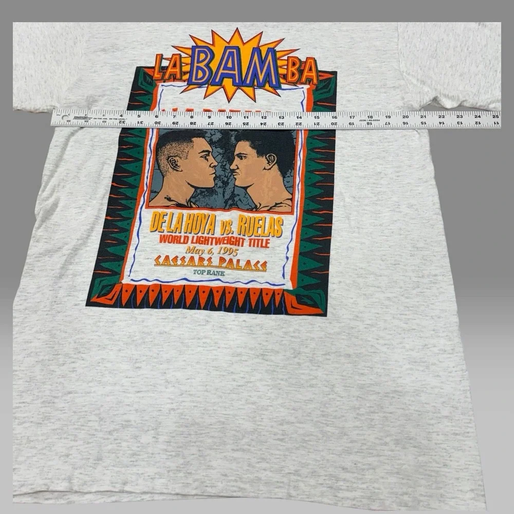 Vintage 1995 Oscar De La Hoya vs Ruelas La Bamba Boxing T Shirt Sz L USA